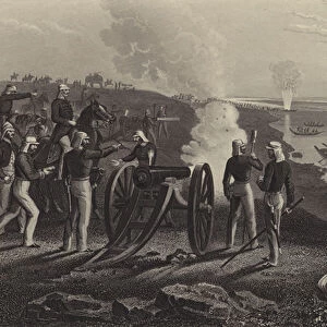 Major Eyre driving the Oudh rebels from Allahabad (engraving)