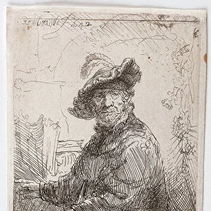 The Man under an Arbor, 1642 (Etching)