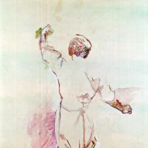 The Back of a Man in a Long Shirt, 1888 (oil on wood)