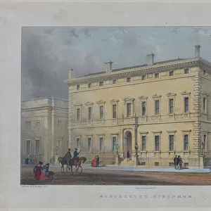 Manchester Athenaeum, c. 1840 (hand-coloured litho)