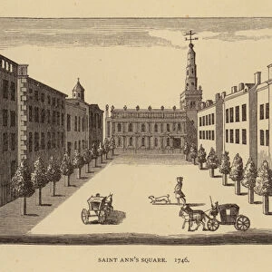 Manchester: Saint Anns Square, 1746 (engraving)