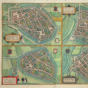 Map of Arnhem, Velmo, Gelre, and Ruerm, from Civitates Orbis Terrarum