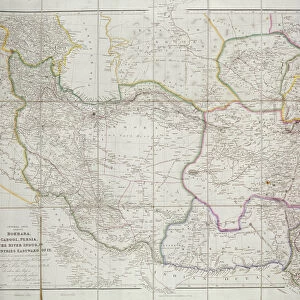 Map of Central Asia, 1834 (colour litho)