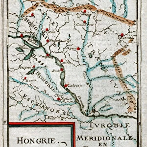 Map of Hungary 1683