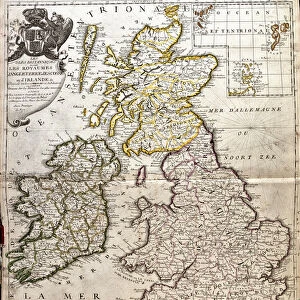 Map of the kingdoms of England, Scotland and Ireland (Great Britain) (Engraving, 1717)