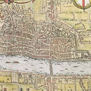 Map of London, from Civitates Orbis Terrarum, by Georg Braun (1542-1622