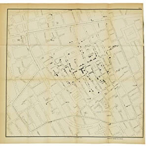 A map from On the Mode of Communication of Cholera, 1855 (litho)