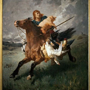 A Marauder - Painting by Evariste Vital Luminais (1822-1896), Oil On Canvas, 19th century