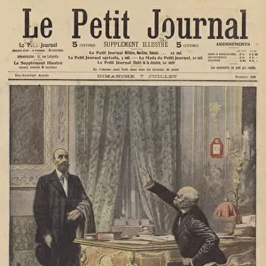 Marcelin Albert meeting French Prime Minister Georges Clemenceau (colour litho)