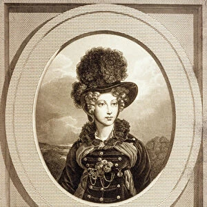 Marie-Caroline de Bourbon-Sicile, Duchess of Berry (engraving)