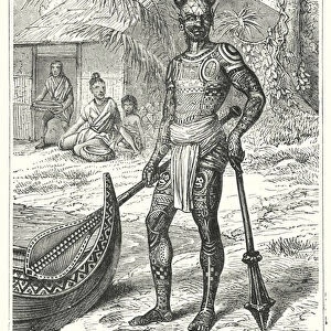 A Marquesan Chief (engraving)