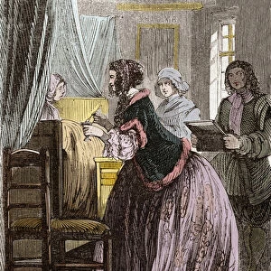Marquise de Brinvilliers poisoning the patients of the Hotel Dieu in Paris