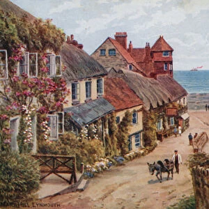 Mars Hill, Lynmouth (colour litho)