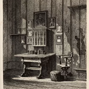Martin Luthers room (1483-1546) in Wartburg where he took refuge after his