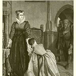 Mary Queen of Scots receiving her Death-Warrant, 1557 (engraving)