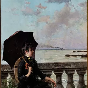 On the Mascagni Terrace, 1888 (oil on canvas)