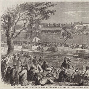The Match between the All-England Eleven and Twenty-Two of the New South Wales Cricketers, played in the Domain at Sydney (engraving)