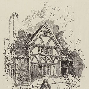 Matthew Priors House at Wimborne (engraving)