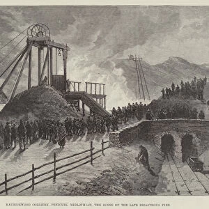 Mauricewood Colliery, Penicuik, Midlothian, the Scene of the late Disastrous Fire (engraving)