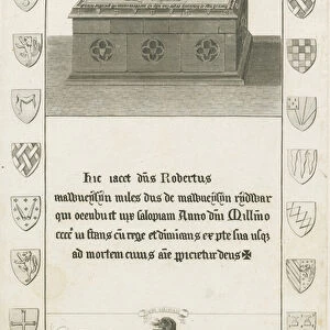 Mavesyn Ridware - Tomb of Sir Robert Mavesyn: engraving, nd [late 18th cent] (print)