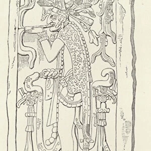Maya Rain God (engraving)
