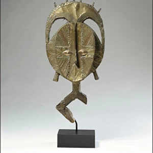 Mbulu Ngulu, A Kota Reliquary Figure (brass & copper)