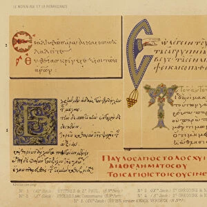 Medieval Greek manuscripts (chromolitho)