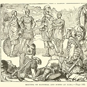 Meeting of Hannibal and Scipio at Zama (engraving)