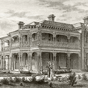 A Melbourne suburban house, c. 1880, from Australian Pictures by Howard Willoughby