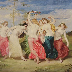 Mercury Instructing the Nymphs in Dance, 1848 (oil on panel)
