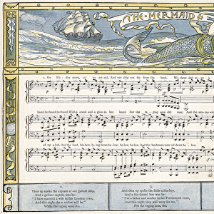 The Mermaid, song illustration from Pan-Pipes, A Book of Old Songs