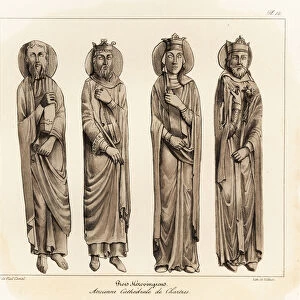 Merovingian kings from the jambs of the Royal Portal, Chartres Cathedral