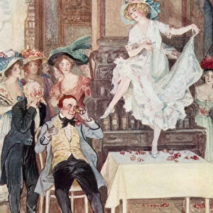 The Merry Widow: At the Supper Party (colour litho)