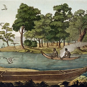 Method of Navigation in New Holland, engraved by F. Fumagalli