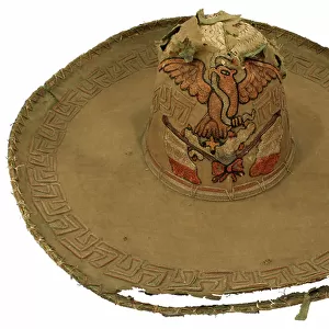 Mexican sombrero from dead Federale during Pershing-Villa expedition of 1916