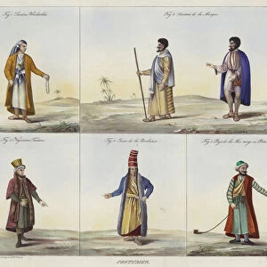 Middle Eastern Costumes (colour litho)