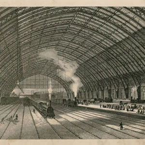 The Midland Railway Station, St Pancras, London (engraving)