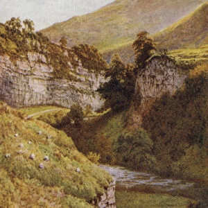 In Millers Dale, near Litton Mills (colour litho)