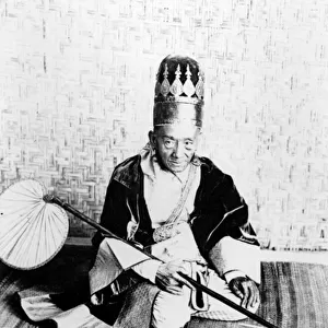 A Minister of State of King Thibaw of Burma, c. 1885 (b / w photo)