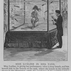 Miss Lurline in her Tank (engraving)