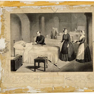 Miss Nightingale in the hospital at Scutari (engraving)