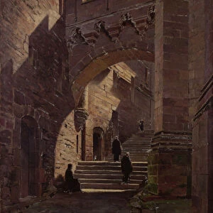 Mont Saint-Michel, Fortified gate in the Abbey, 1881 (oil on canvas)