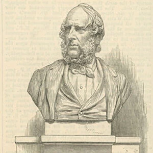 Monument over the grave of artist George Cruikshank (engraving)