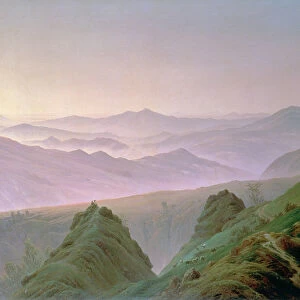 Morning in the Mountains (oil on canvas)