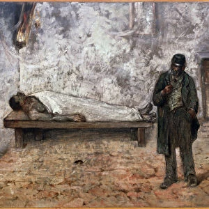 The mortuary or the indifferent - Painting, 1902-1904