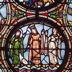 Moses Saved from the Water, 12th-13th century (stained glass)