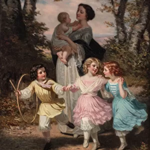 Mother and Children, c. 1840-80 (oil on canvas)