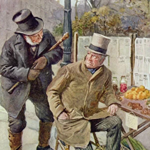 Mr Boffin and Silas Wegg, illustration for Character Sketches from Dickens