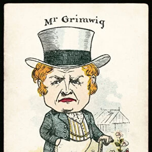 Mr Grimwig, Old Obstinate (colour litho)