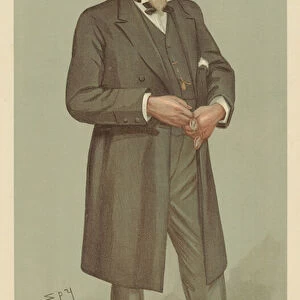 Mr William Woodall, Hanley, 15 October 1896, Vanity Fair cartoon (colour litho)